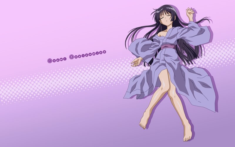Anime Girl in Purple Robe — Calm