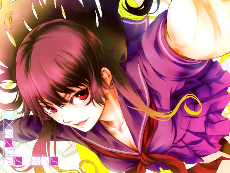 Anime Girl in Purple Robe — Dramatic