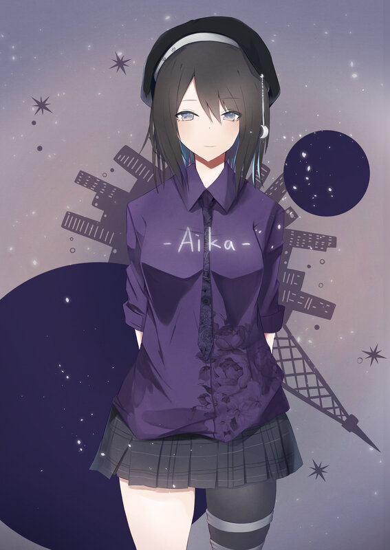 Anime Girl in Purple Shirt — Calm