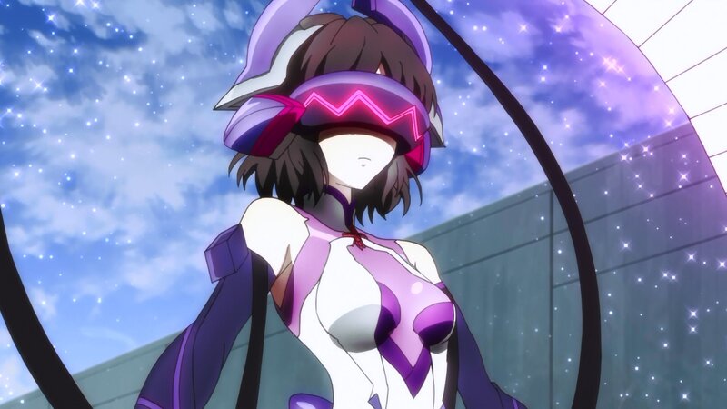 Anime Girl in Purple Suit — Dramatic, Night