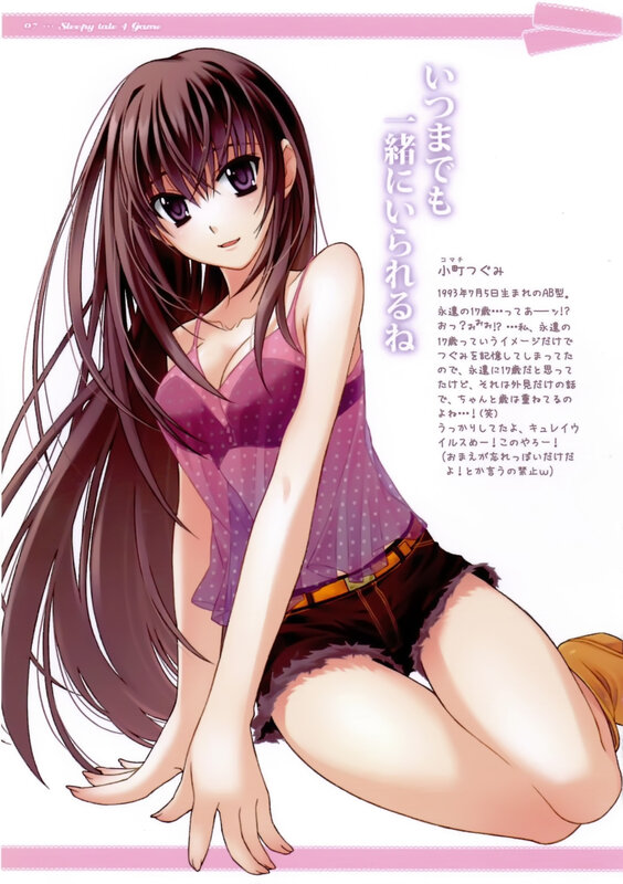 anime girl in purple top