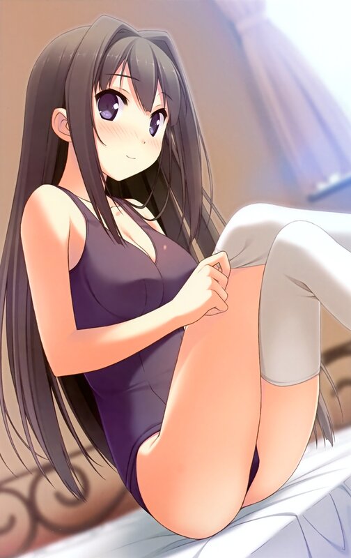 anime girl in purple top