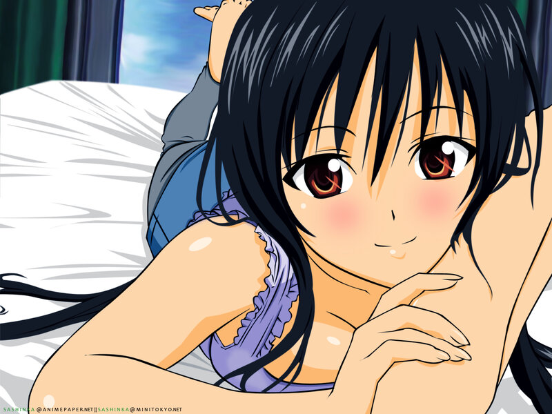 anime girl in purple top