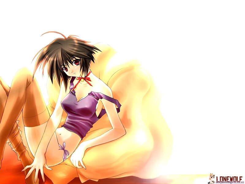 anime girl in purple top
