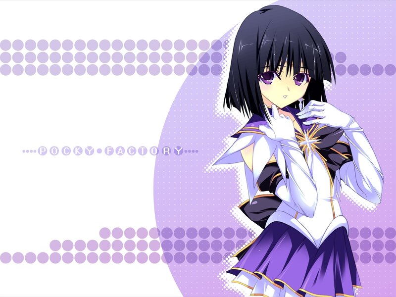 Anime Girl in Purple Uniform — Calm