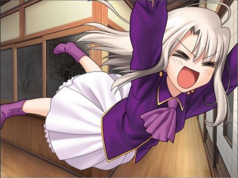 Anime Girl in Purple Uniform — Energetic