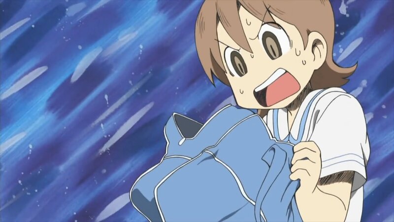 anime girl in rain