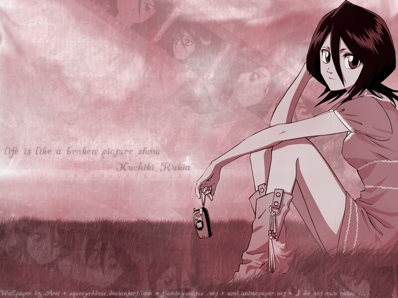 anime girl in rain