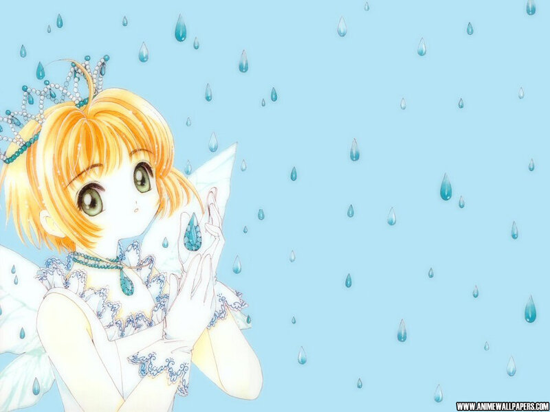 Anime Girl in Rain — Blue, Serene, Manga