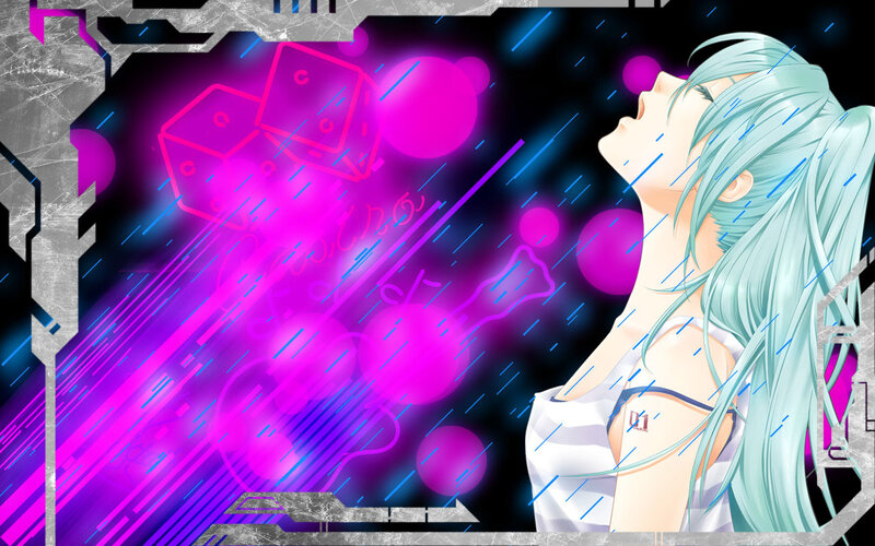 Anime Girl in Rain — Pink, Dramatic