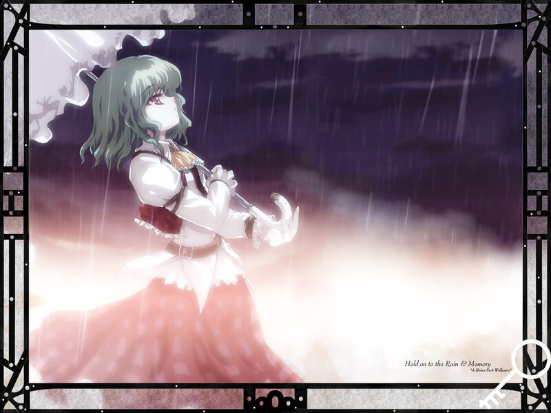 Anime Girl in Rain — White, Dramatic, Night