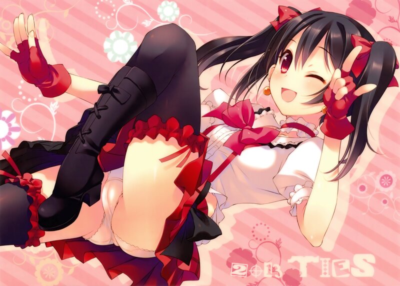anime girl in red and black outfit