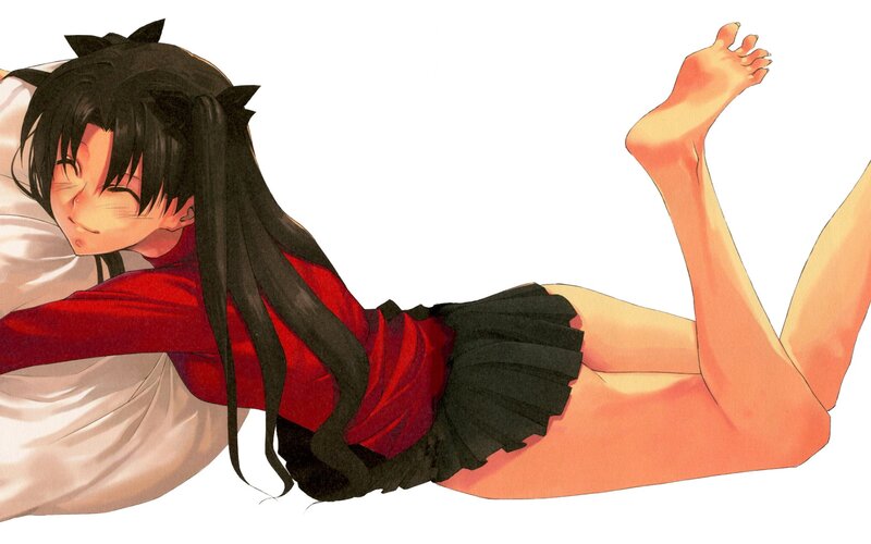anime girl in red and black