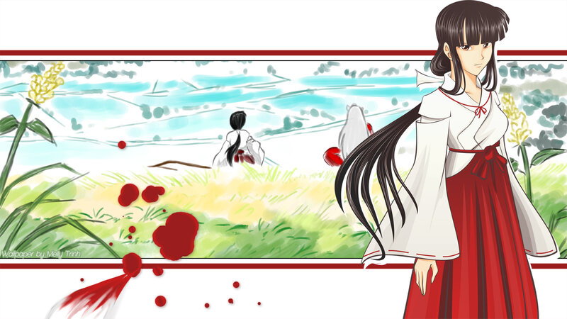 Anime girl in red and white