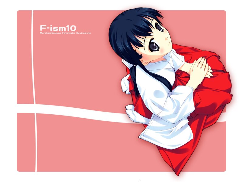 Anime girl in red and white