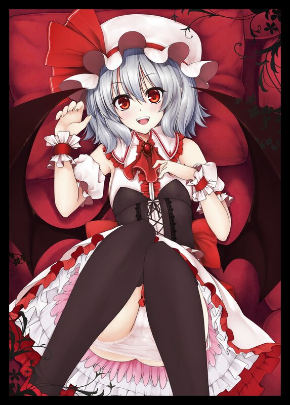 anime girl in red and white dress