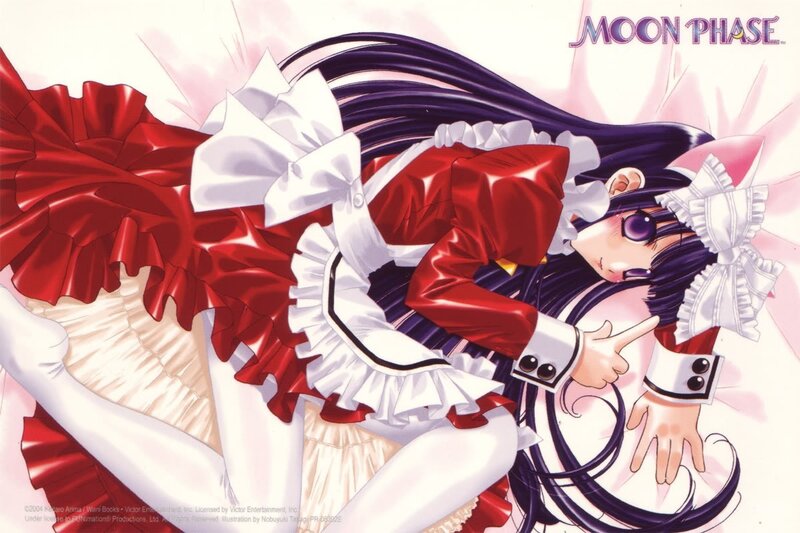 anime girl in red and white dress