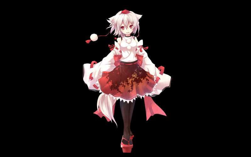 anime girl in red and white dress
