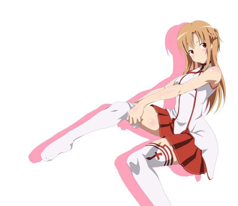anime girl in red and white outfit