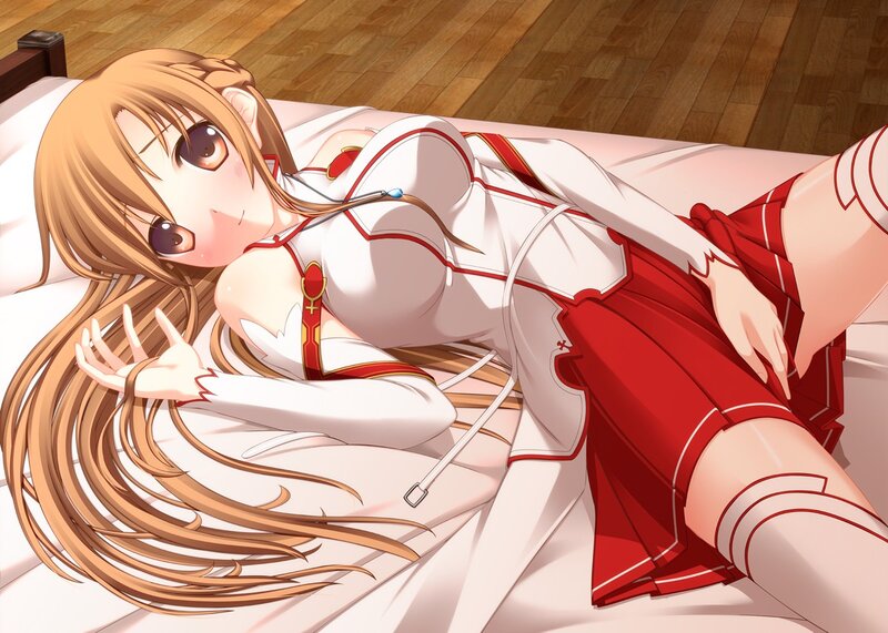 anime girl in red and white outfit