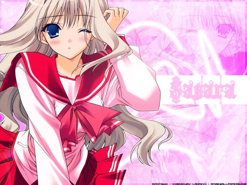 Anime girl in red and white uniform