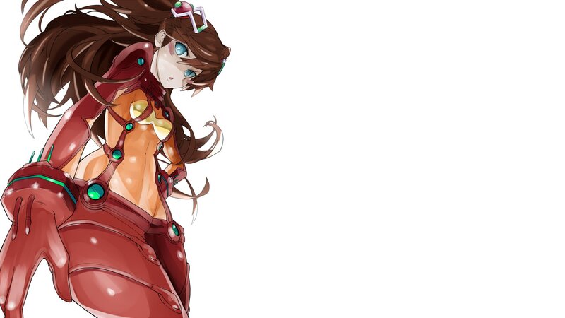 anime girl in red armor