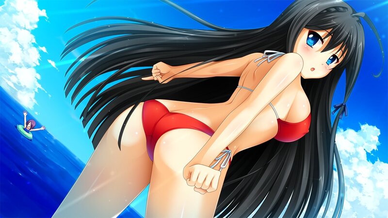 anime girl in red bikini