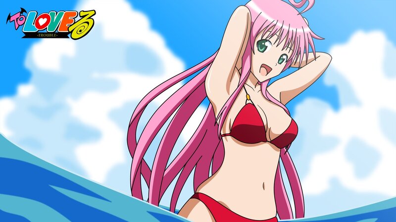 anime girl in red bikini
