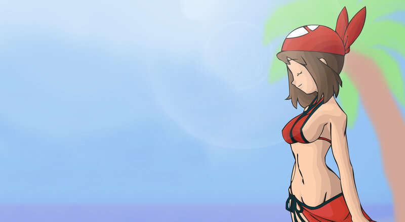 anime girl in red bikini