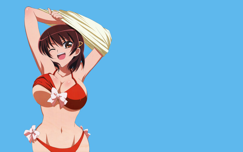 anime girl in red bikini
