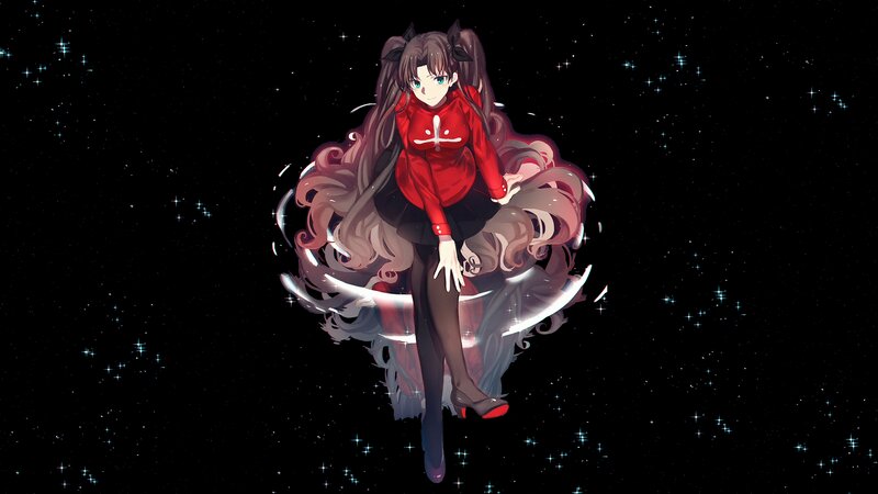 Anime Girl in Red — Black