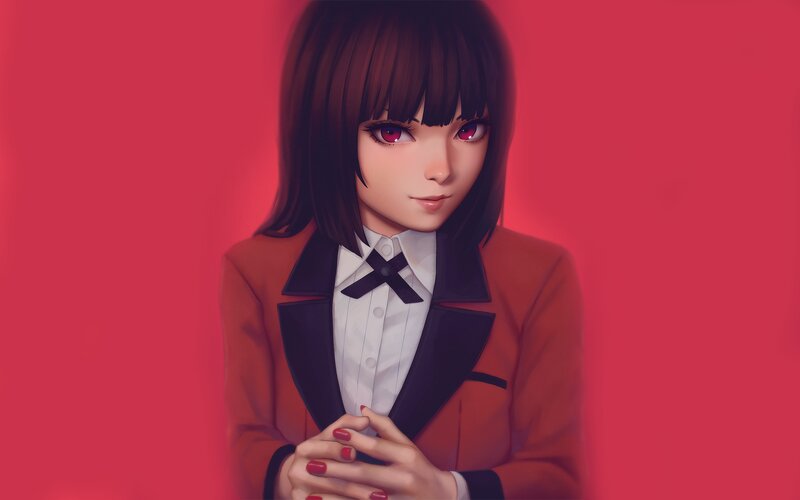 Anime Girl in Red Blazer