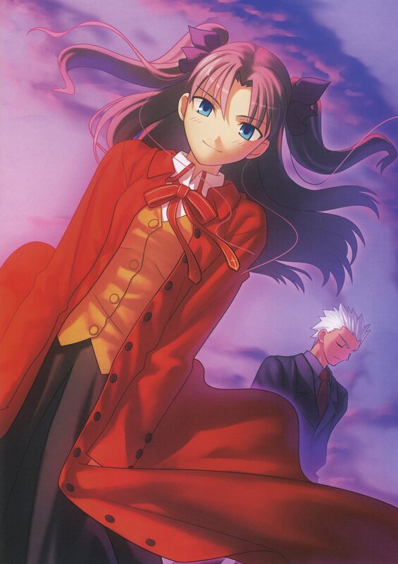 Anime girl in red coat