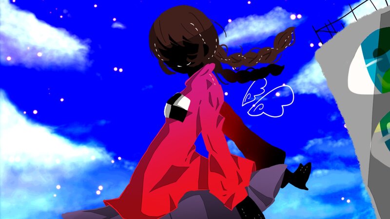 anime girl in red coat