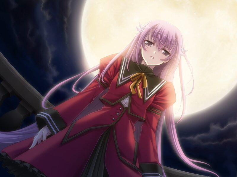 anime girl in red coat