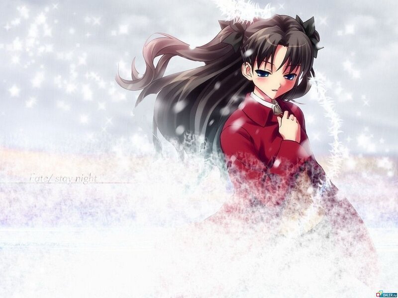 anime girl in red coat