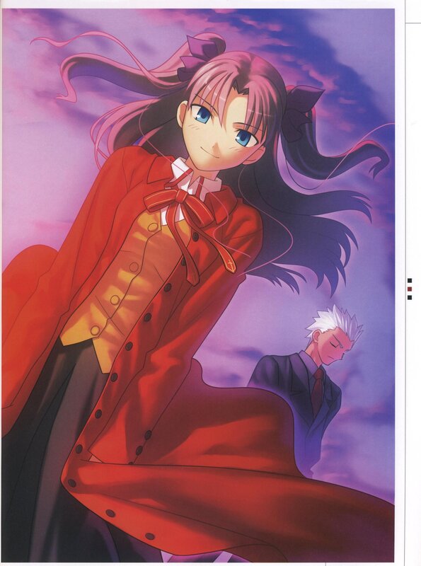 anime girl in red coat