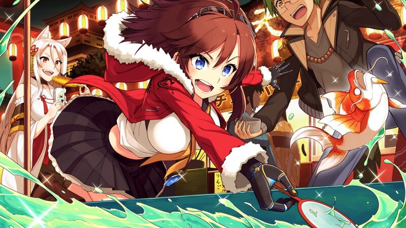 Anime Girl in Red Coat — Energetic