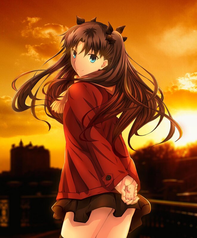 Anime Girl in Red Coat — Orange