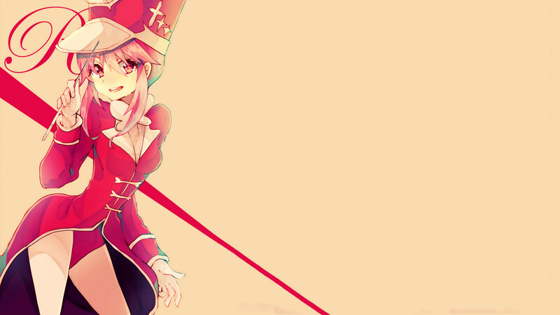 Anime Girl in Red Coat — Playful
