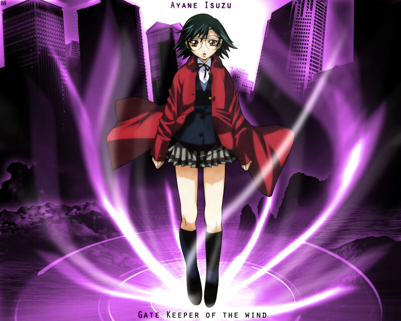 Anime Girl in Red Coat — Purple, Dramatic