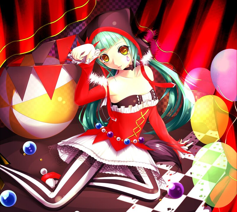 anime girl in red costume