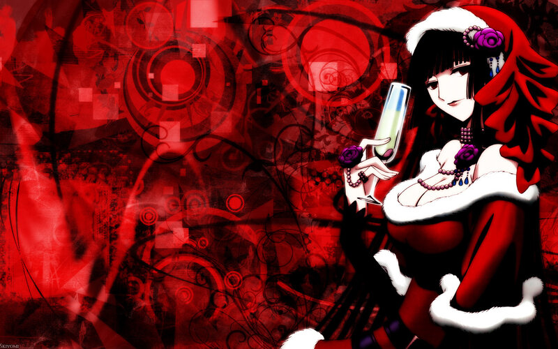 anime girl in red costume
