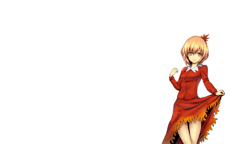 anime girl in red dress