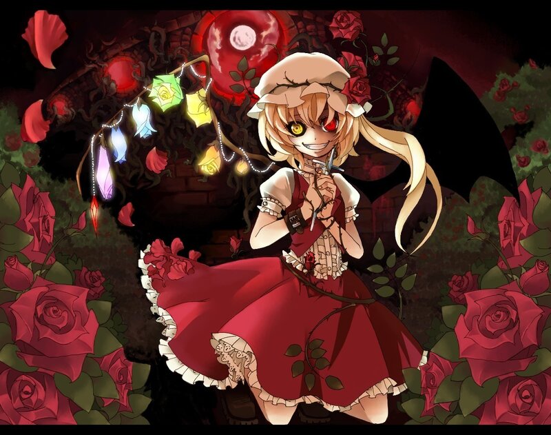Anime girl in red dress