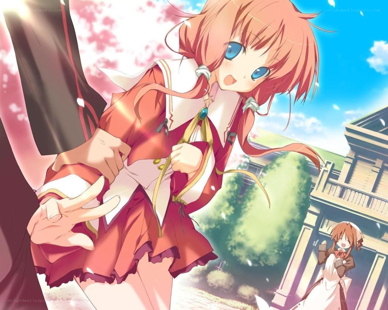 anime girl in red dress