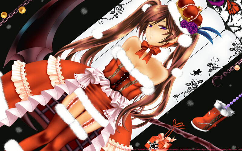 anime girl in red dress