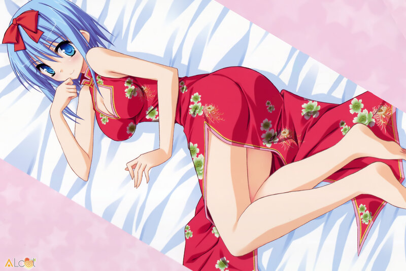 Anime girl in red dress
