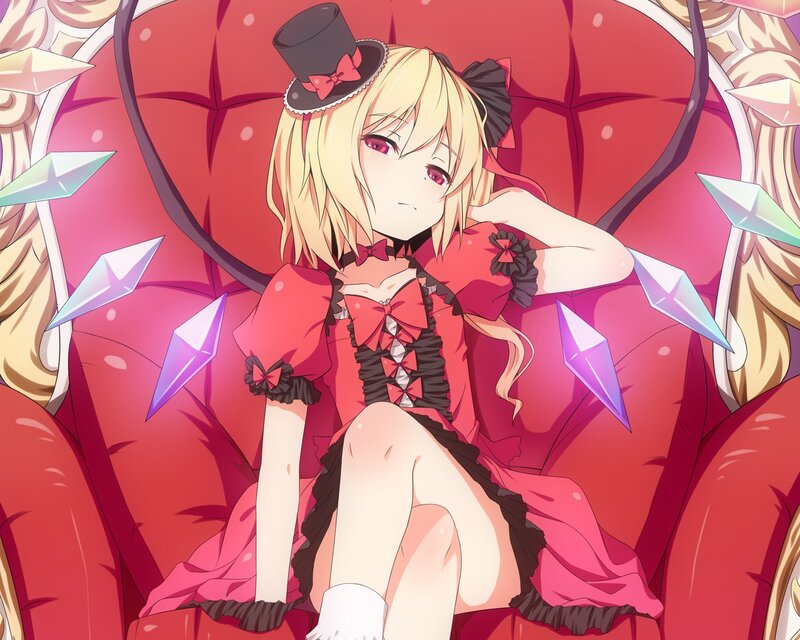 anime girl in red dress