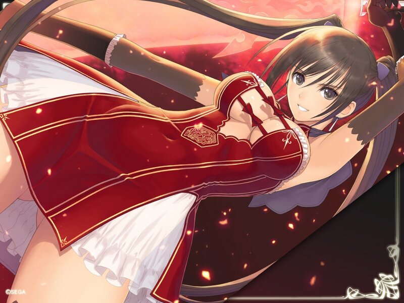 anime girl in red dress